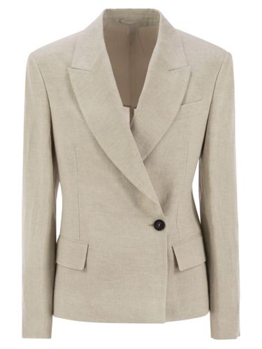 Sparkling Linen Canvas Jacket With Jewellery - Brunello Cucinelli - Modalova