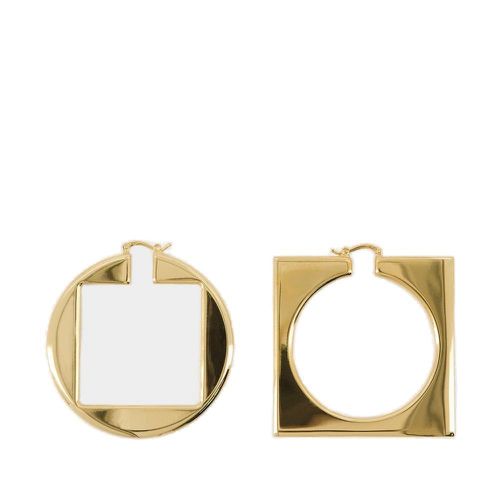 Les Creoles Rond Carré Hoop Earrings - Jacquemus - Modalova