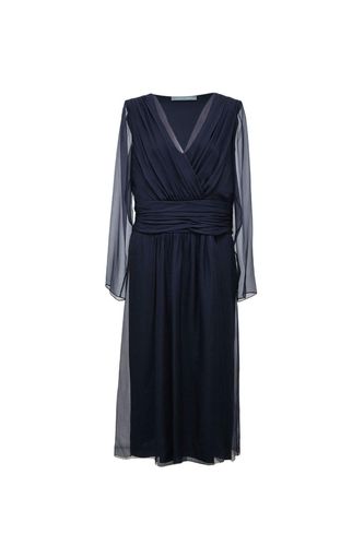 V-neck Midi Chiffon Dress - Alberta Ferretti - Modalova