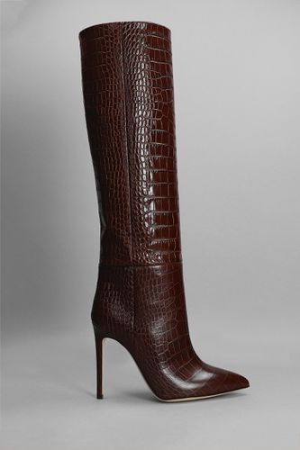 High Heels Boots In Brown Leather - Paris Texas - Modalova