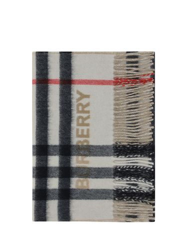 Checked Pattern Fringe Detailed Scarf - Burberry - Modalova