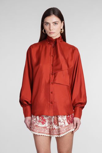 Zimmermann Shirt In Red Silk - Zimmermann - Modalova