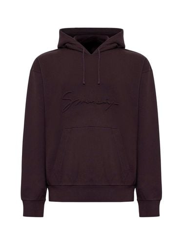 Logo Embossed Drawstring Hoodie - Givenchy - Modalova