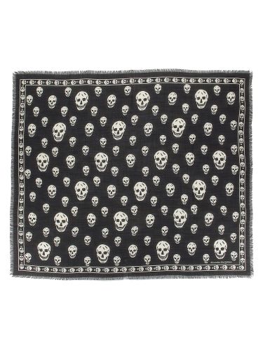 Printed Wool Scarf - Alexander McQueen - Modalova