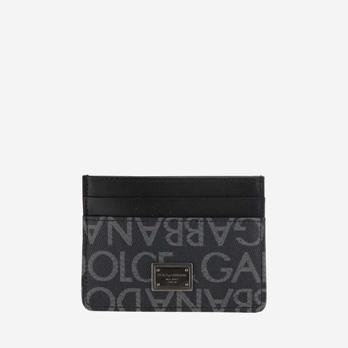Coated Jacquard Card Holder - Dolce & Gabbana - Modalova