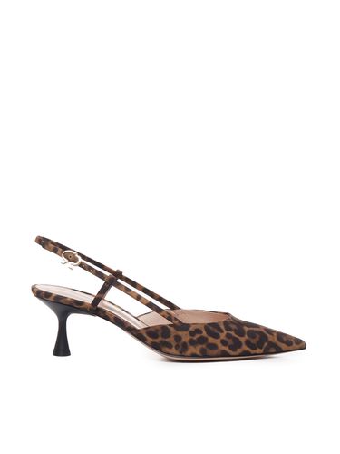 Slingback Animalier Pumps - Gianvito Rossi - Modalova