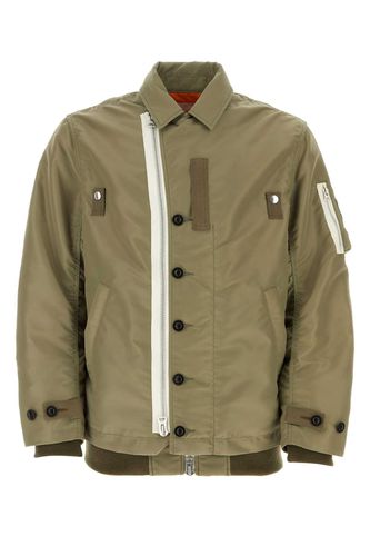 Sacai Army Green Nylon Jacket - Sacai - Modalova