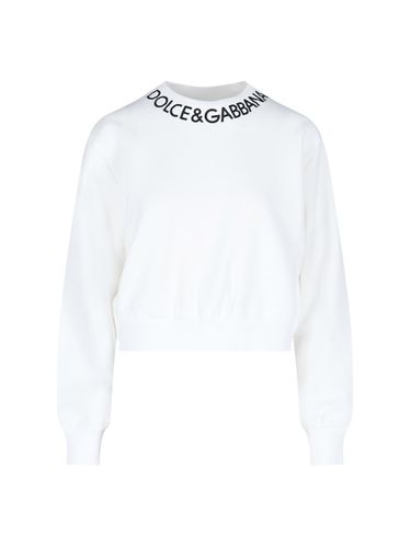 Cropped Crew Neck Sweatshirt - Dolce & Gabbana - Modalova