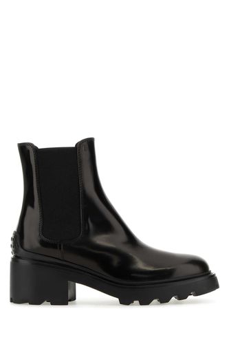 Tod's Black Leather Ankle Boots - Tod's - Modalova