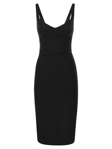 Stretch Crepe Sheath Dress With Zip - Elisabetta Franchi - Modalova