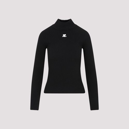 Courrèges Roll Neck Ribbed Jumper - Courrèges - Modalova