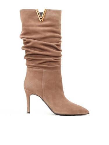 Golden V + Stiletto Heel Boots - Via Roma 15 - Modalova