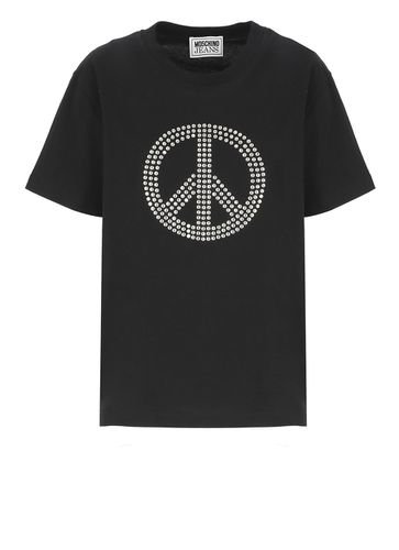 M05CH1N0 Jeans Peace Symbol T-shirt - M05CH1N0 Jeans - Modalova