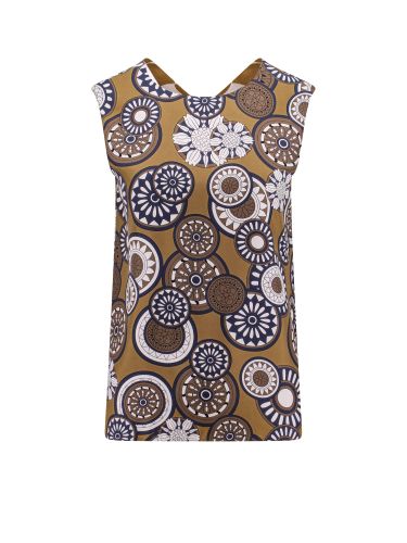 Silk Top With All-over Print - 'S Max Mara - Modalova