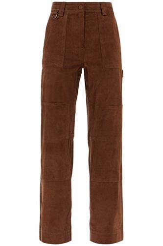 Suede Leather Workwear Pants - Saks Potts - Modalova