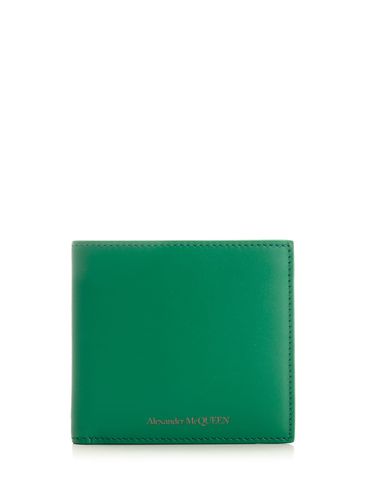 Leather Wallet With Logo - Alexander McQueen - Modalova