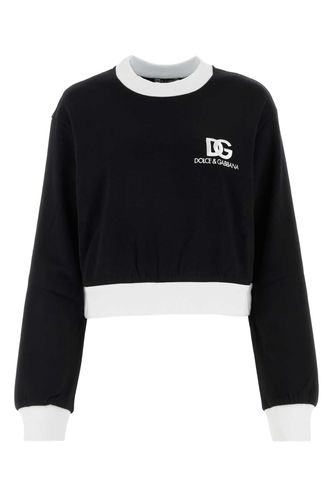 Black Cotton Blend Sweatshirt - Dolce & Gabbana - Modalova