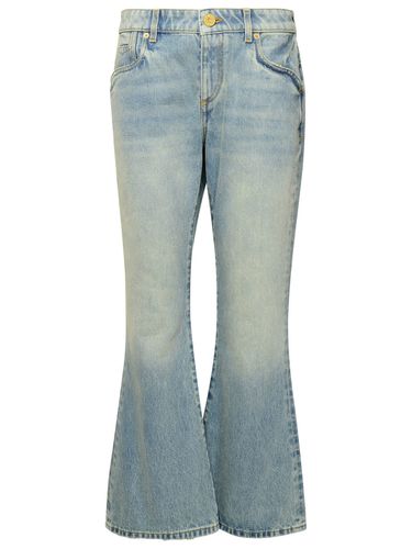 Balmain Blue Cotton Jeans - Balmain - Modalova