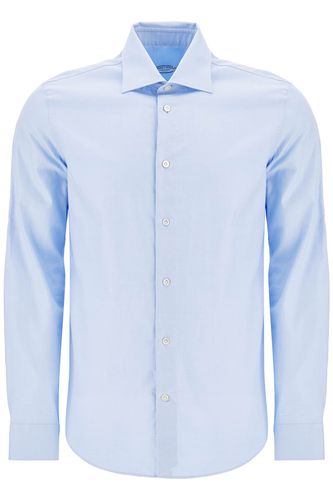 Slim Fit Twill Shirt For Men - Vincenzo Di Ruggiero - Modalova