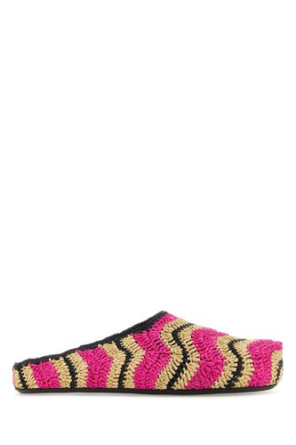 Marni Multicolor Raffia Slippers - Marni - Modalova