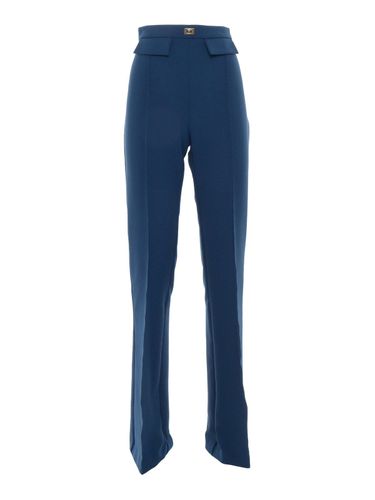 Blu Elegant Trousers - Elisabetta Franchi - Modalova