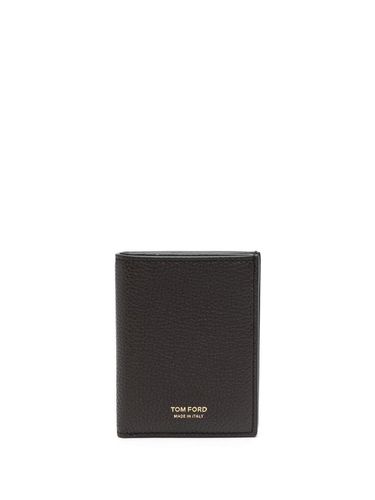 Soft Grain Leather T Line Folding Cardholder - Tom Ford - Modalova