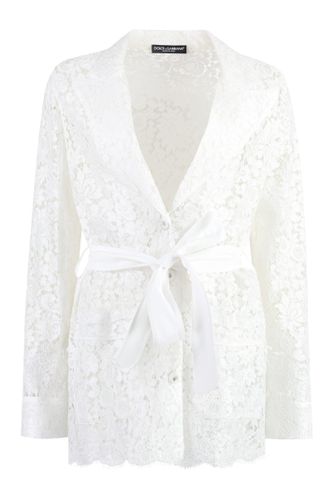 Pajama Shirt In Cordonnet Lace - Dolce & Gabbana - Modalova