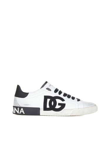 Portofino Leather Low-top Sneakers - Dolce & Gabbana - Modalova