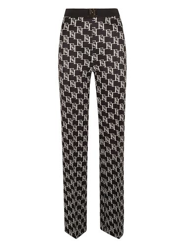 Chain-link High-waist Trousers - Elisabetta Franchi - Modalova