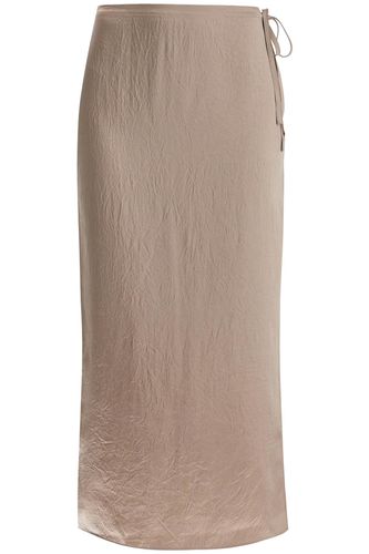 Ruffled Satin Midi Skirt With - Filippa K - Modalova