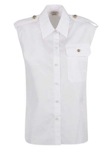 Button Embellished Sleeveless Shirt - Alexander McQueen - Modalova