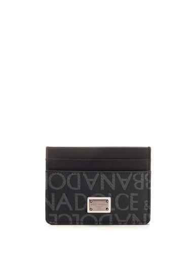 Card Holder With All-over Logo - Dolce & Gabbana - Modalova