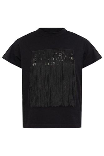 Fringe-detailed Crewneck T-shirt - MM6 Maison Margiela - Modalova