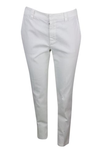 Garment-dyed Stretch Cotton Drill Cigarette Trousers - Brunello Cucinelli - Modalova