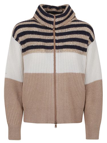 Long-sleeved Cardigan Sweater - Brunello Cucinelli - Modalova