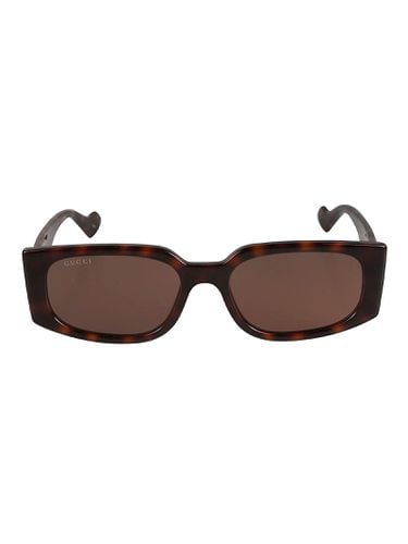 Logo Lens Curved Rectangle Sunglasses - Gucci Eyewear - Modalova