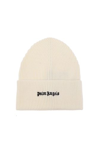 Palm Angels Ribbed Beanie - Palm Angels - Modalova