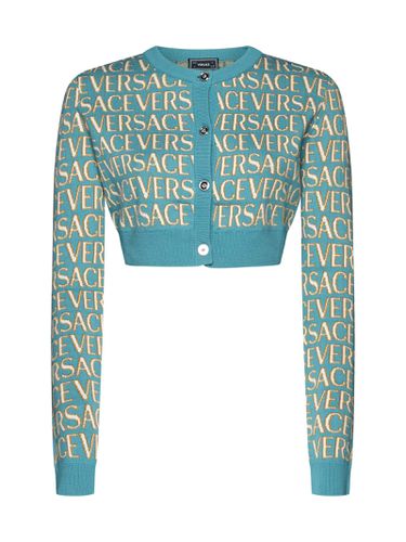 Cropped-length Knitted Cardigan - Versace - Modalova