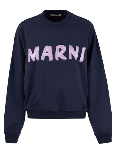 Marni Cotton Sweatshirt With Print - Marni - Modalova