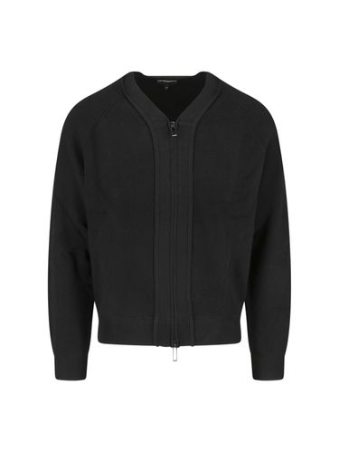 Emporio Armani Knit Zip Cardigan - Emporio Armani - Modalova