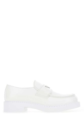 Prada White Leather Loafers - Prada - Modalova