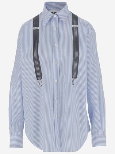 Cotton Poplin Shirt With Suspender Print - Moschino - Modalova