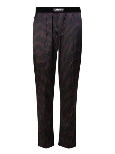 Patterned Silk Pajama Pants - Tom Ford - Modalova