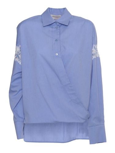 Light Blue Shirt With Lace - Ermanno Ermanno Scervino - Modalova