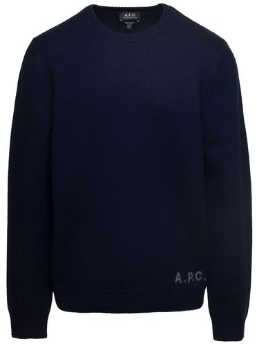 A. P.C. edward Crewneck Sweater With Embroidered Logo In Wool Man - A.P.C. - Modalova