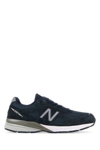 Blue Fabric And Suede 990v4 Sneakers - New Balance - Modalova