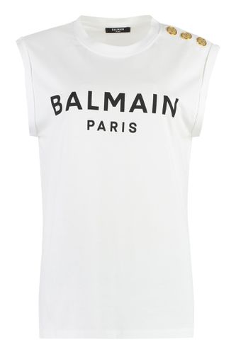 Balmain Cotton Tank Top - Balmain - Modalova