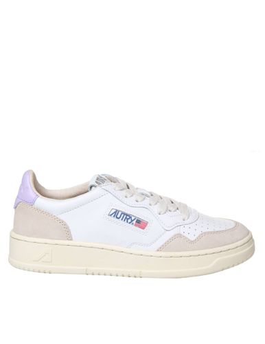 White And Lilac Leather Sneakers - Autry - Modalova