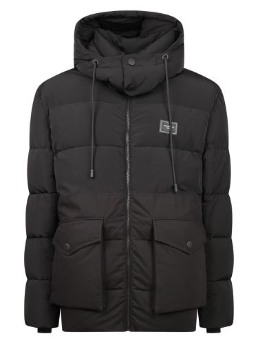 Bimaterial Down Jacket - Dolce & Gabbana - Modalova