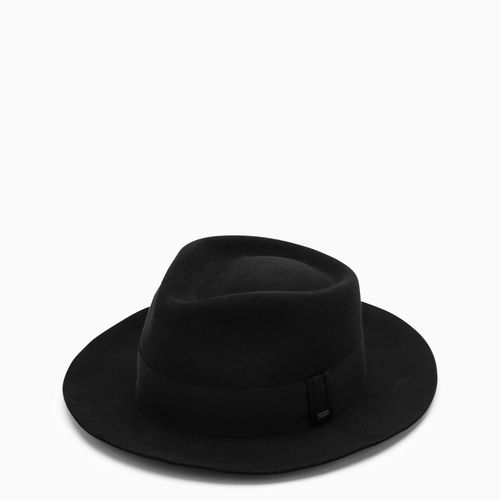 Saint Laurent Black Felt Hat - Saint Laurent - Modalova